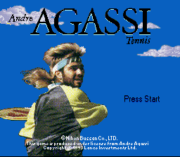 Andre Agassi Tennis (Japan) Title Screen